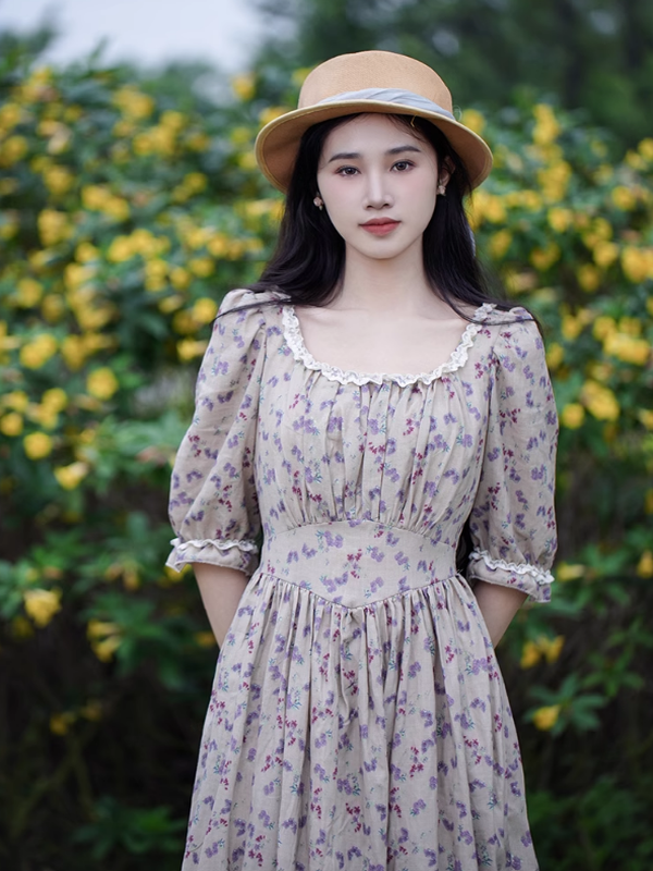 Spring Blossom Vintage Lace Dress