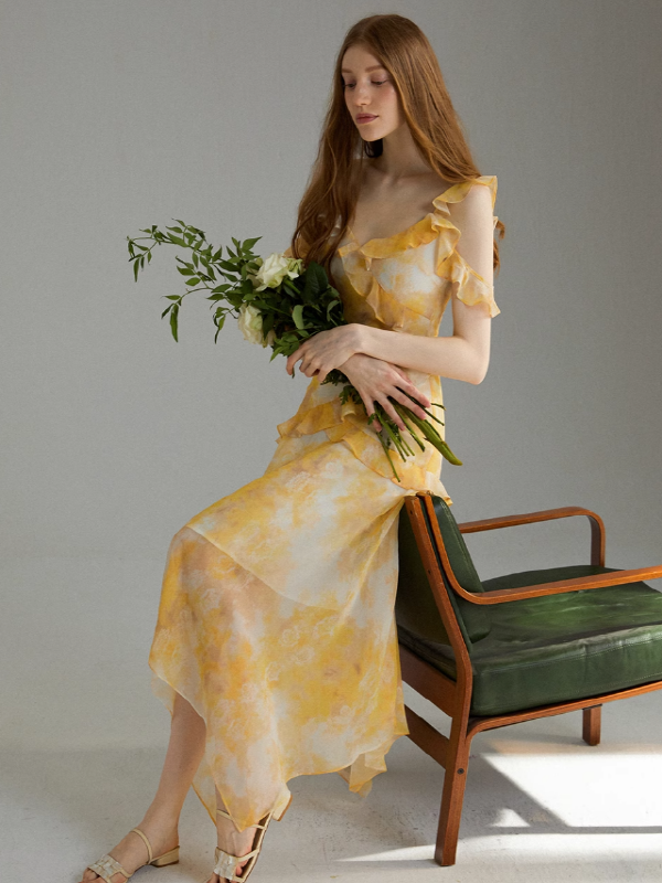 Sunshine Blossom Frill Dress