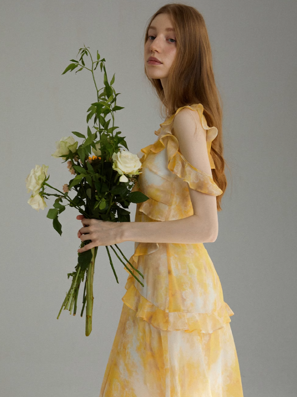 Sunshine Blossom Frill Dress