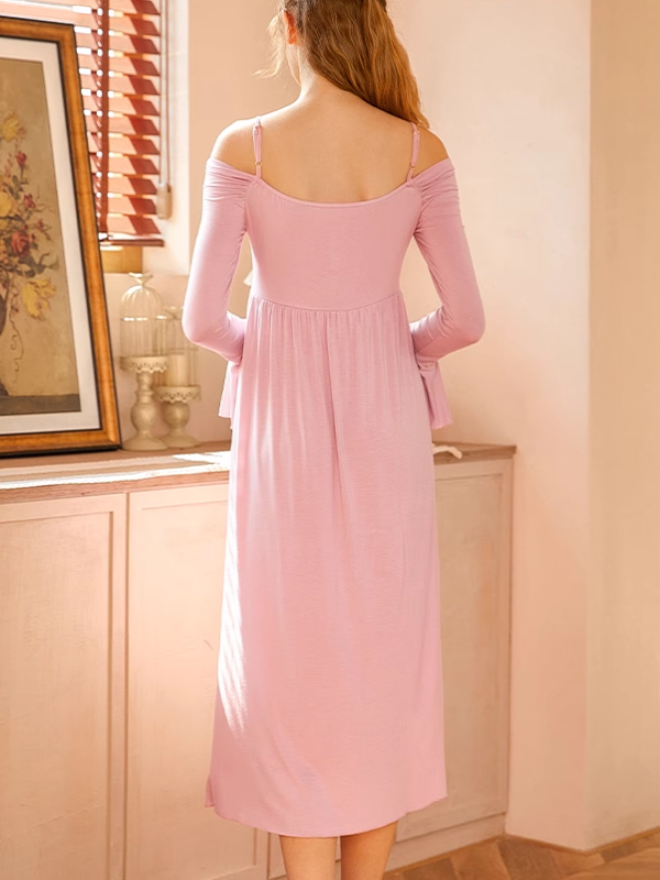 Blushing Evening Delicate Pink Frill Nightdress