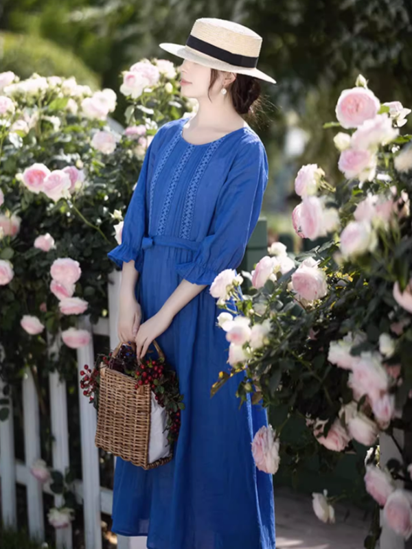 Spring Bloom Blue Dress