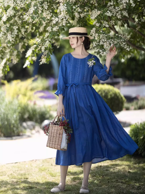 Spring Bloom Blue Dress