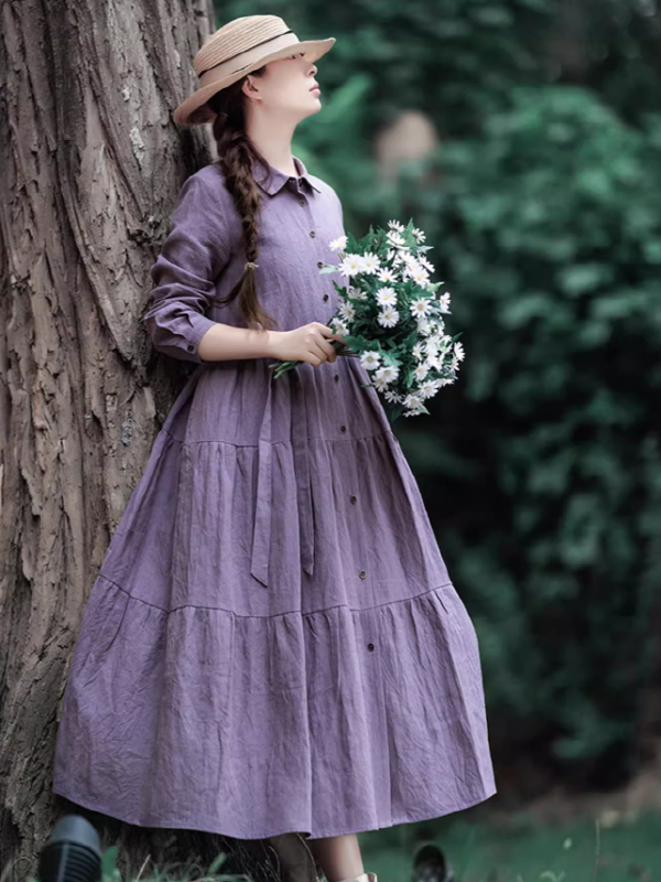 Purple Meadow Hemp Dress