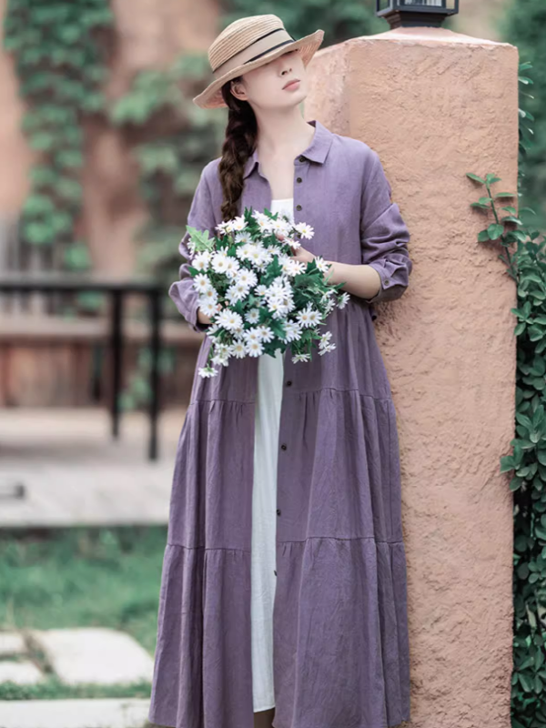 Purple Meadow Hemp Dress