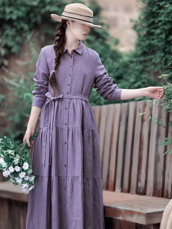 Purple Meadow Hemp Dress