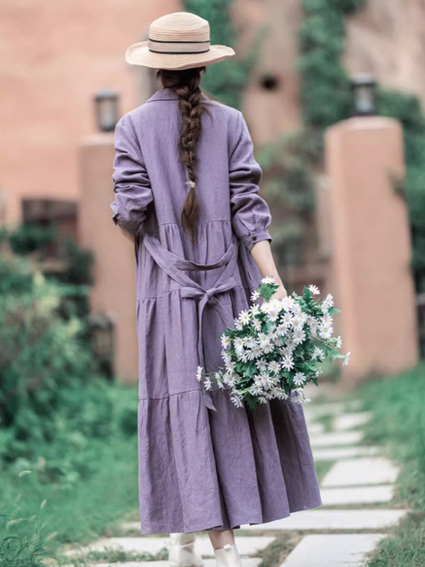 Purple Meadow Hemp Dress