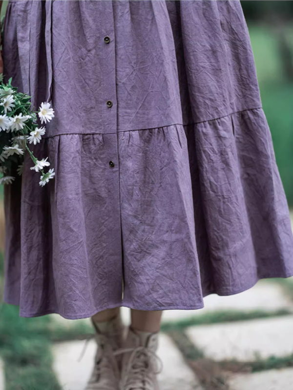 Purple Meadow Hemp Dress