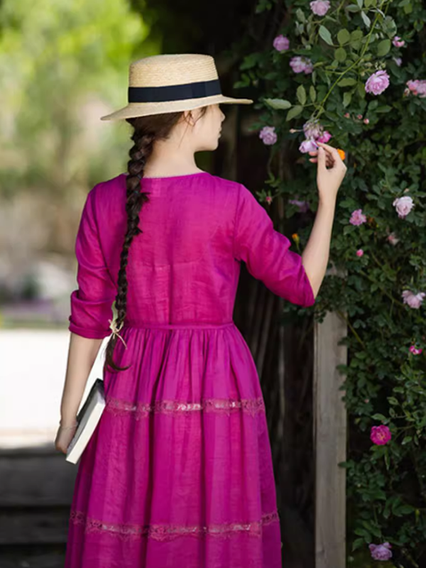 Enchanted Garden Pink Long Dress