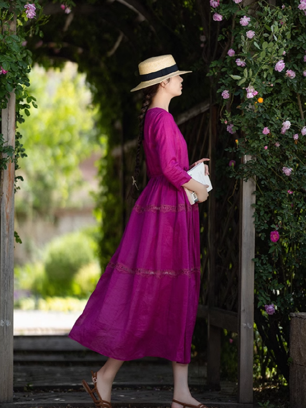 Enchanted Garden Pink Long Dress