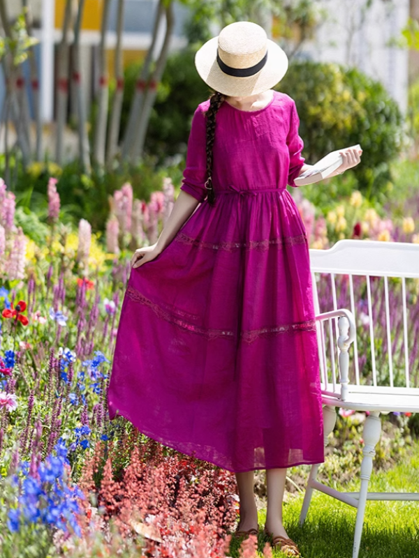 Enchanted Garden Pink Long Dress