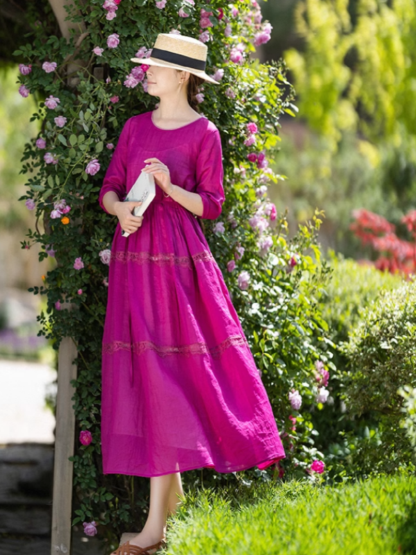 Enchanted Garden Pink Long Dress