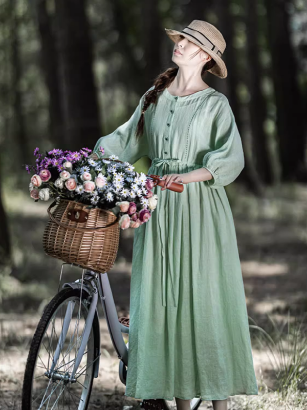 Blossoming Elegance Mint Green Dress