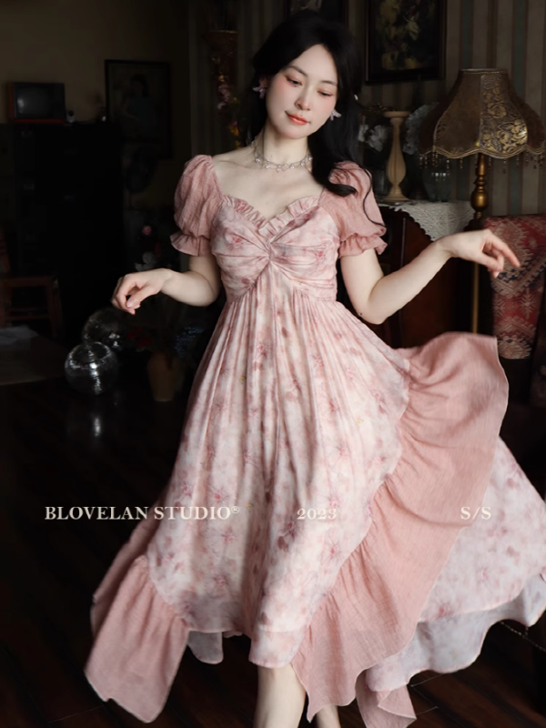 Enchanted Floral Frill Princess Dress