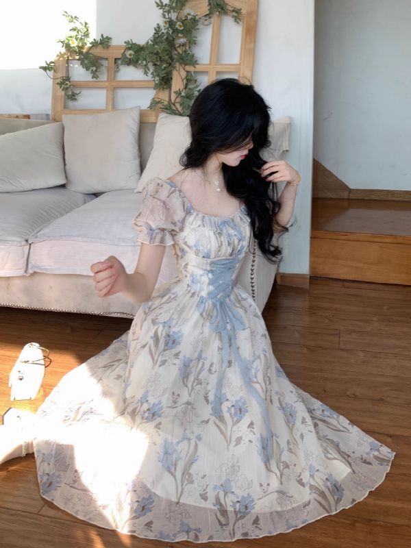 Sky Blossom Elegance Dress