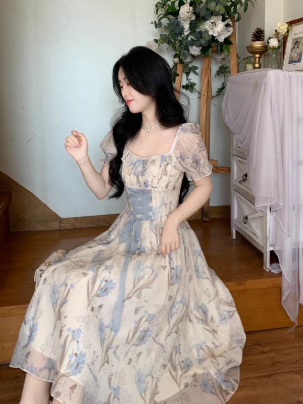 Sky Blossom Elegance Dress