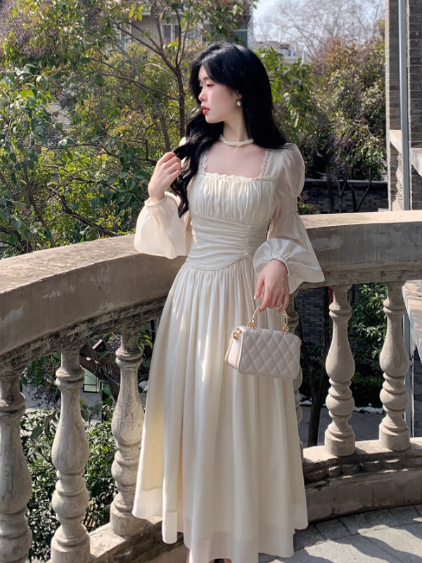 Sunlit Terrace Ivory Elegance Dress