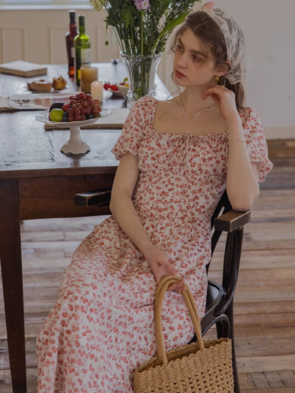 Sweet Pink Cherry Dream Dress