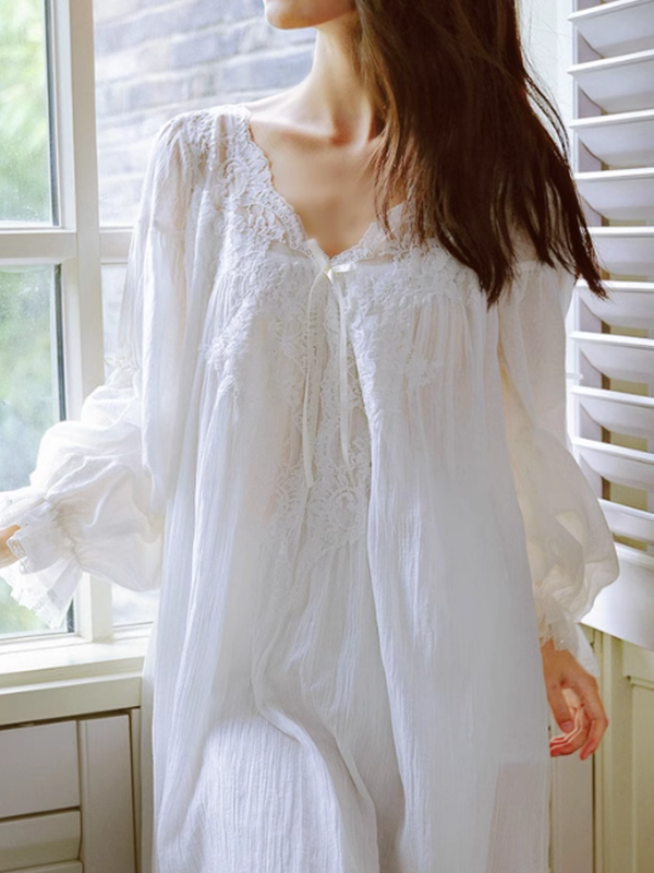 Morning Lace Long Nightgown