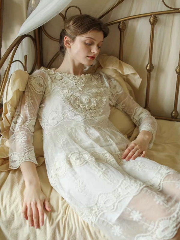 Ethereal Victorian Blossom Dress