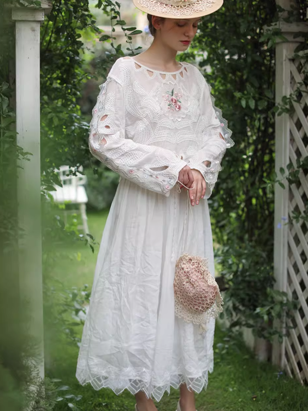 Whispering Bloom Embroidered Blouse