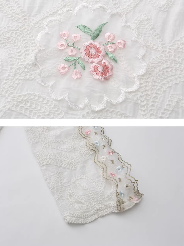 Whispering Bloom Embroidered Blouse