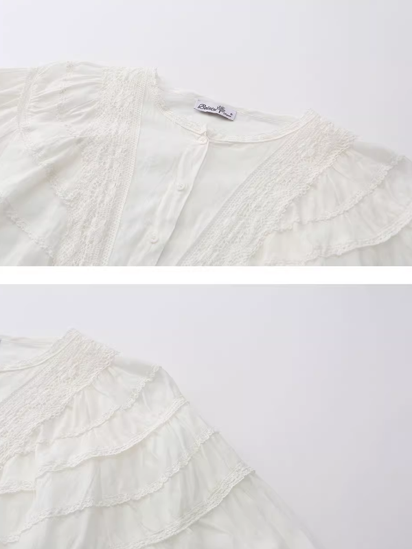 Vintage Lace White Blouse