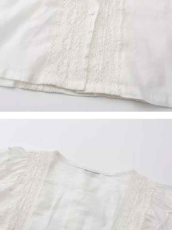 Vintage Lace White Blouse