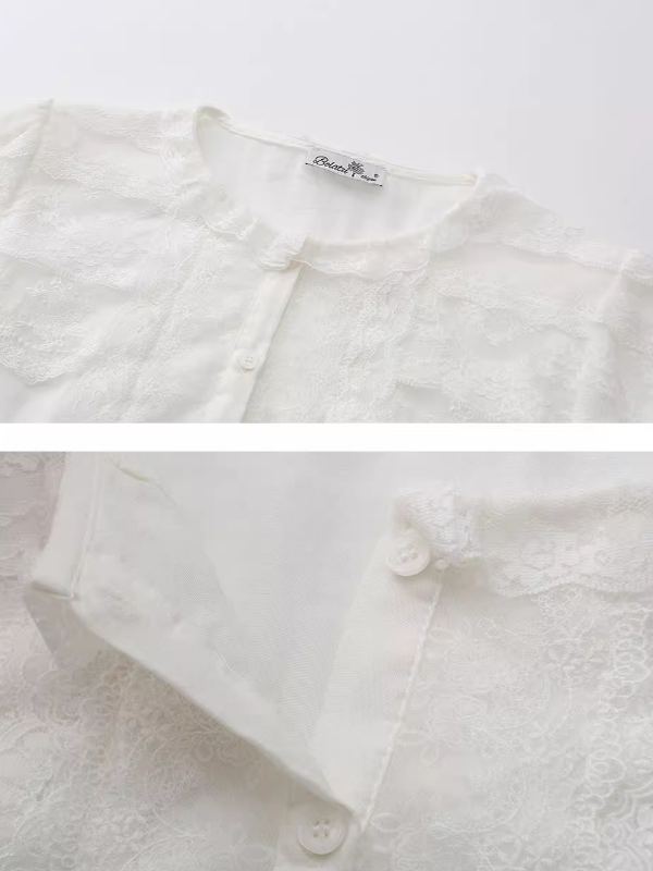 Enchanted Garden White Lace Blouse