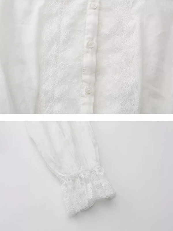 Enchanted Garden White Lace Blouse