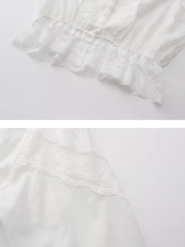 Enchanted Garden White Lace Blouse