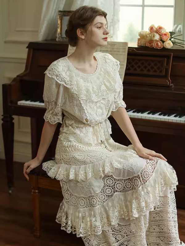 Victorian Grace Lace Long Skirt