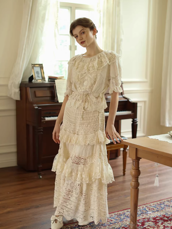 Victorian Grace Lace Long Skirt