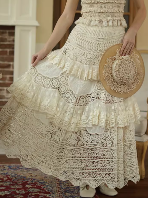 Victorian Grace Lace Long Skirt