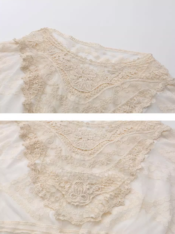 Ivory Blossom Cape Blouse