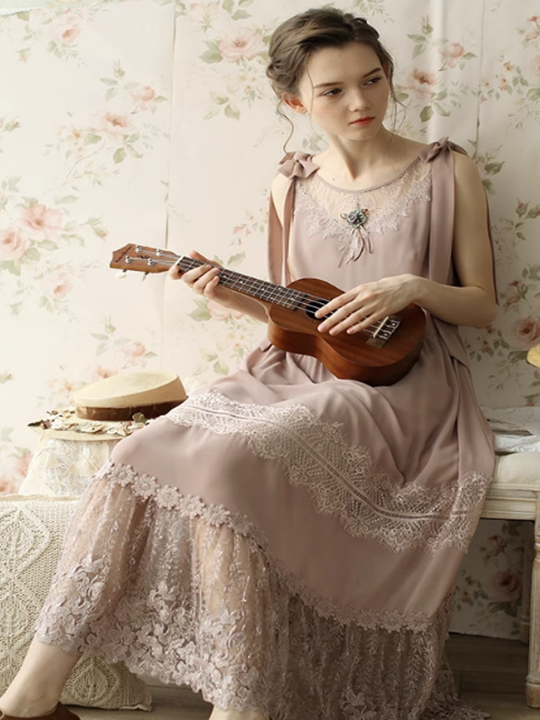 Serene Blossom Vintage Dress