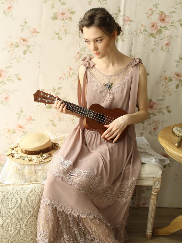 Serene Blossom Vintage Dress