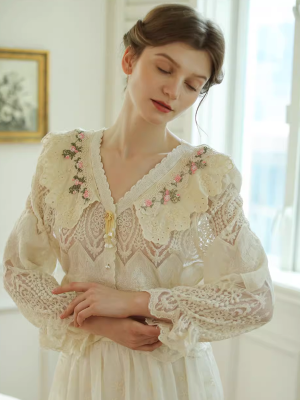 Forest Muse Embroidered Blouse