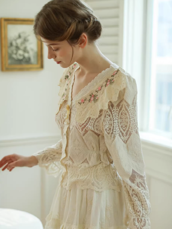 Forest Muse Embroidered Blouse