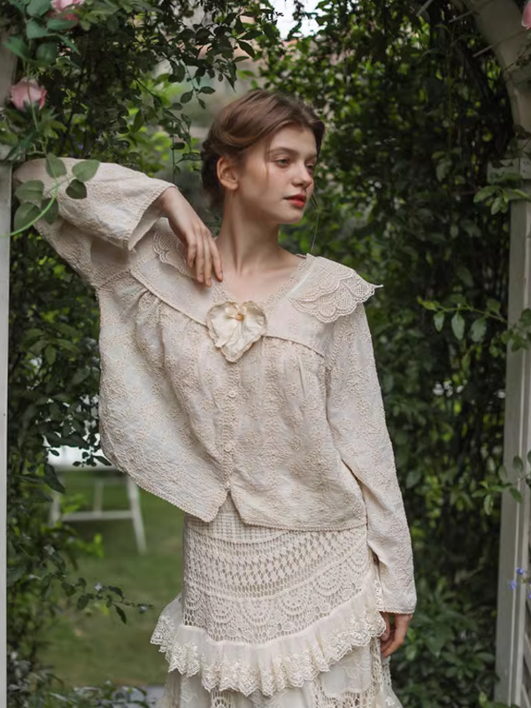 Nature's Embrace Beige Blouse