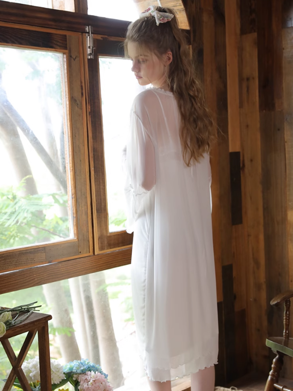 Angel's Embrace Pure White Nightgown