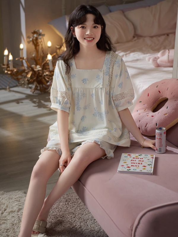 Ivory Sky Blossom Pajama