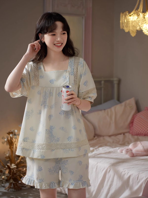 Ivory Sky Blossom Pajama