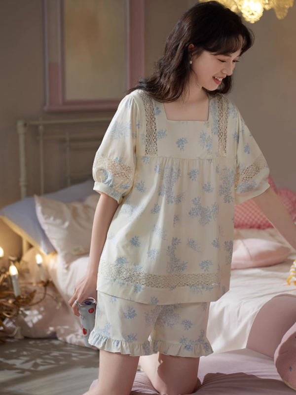 Ivory Sky Blossom Pajama