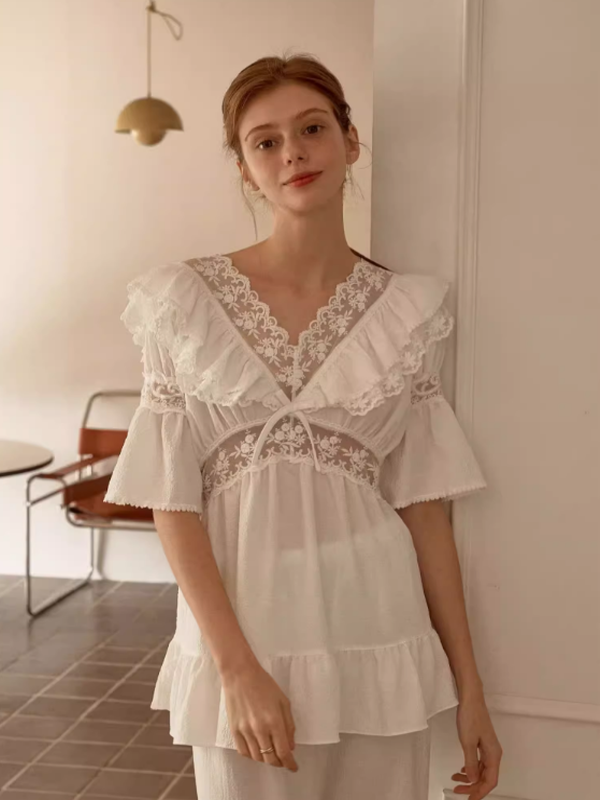 Romantic Lace Frill Pajama