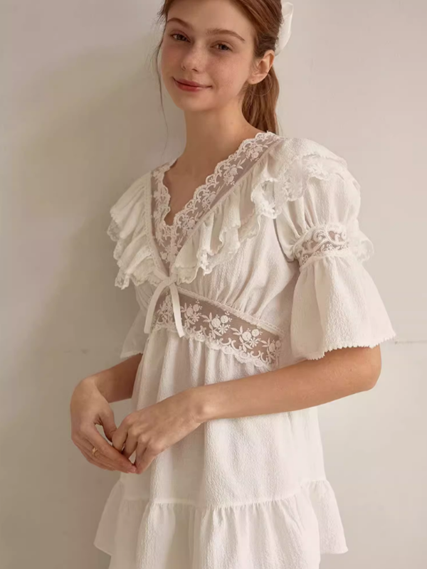 Romantic Lace Frill Pajama