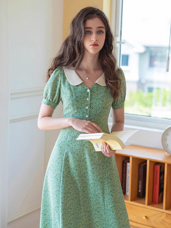 Green Meadow Floral Dress