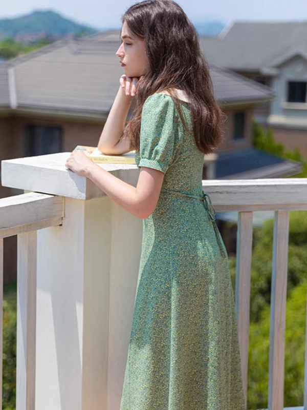 Green Meadow Floral Dress