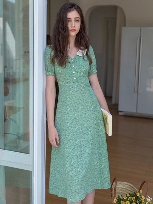 Green Meadow Floral Dress