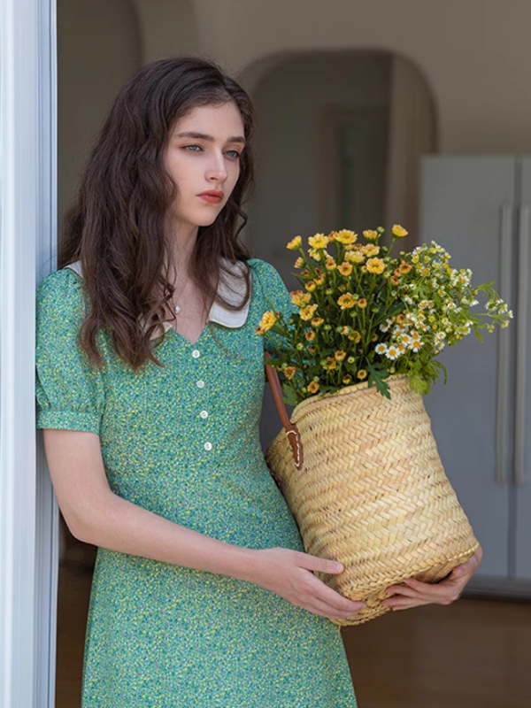 Green Meadow Floral Dress