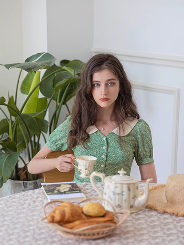 Green Meadow Floral Dress